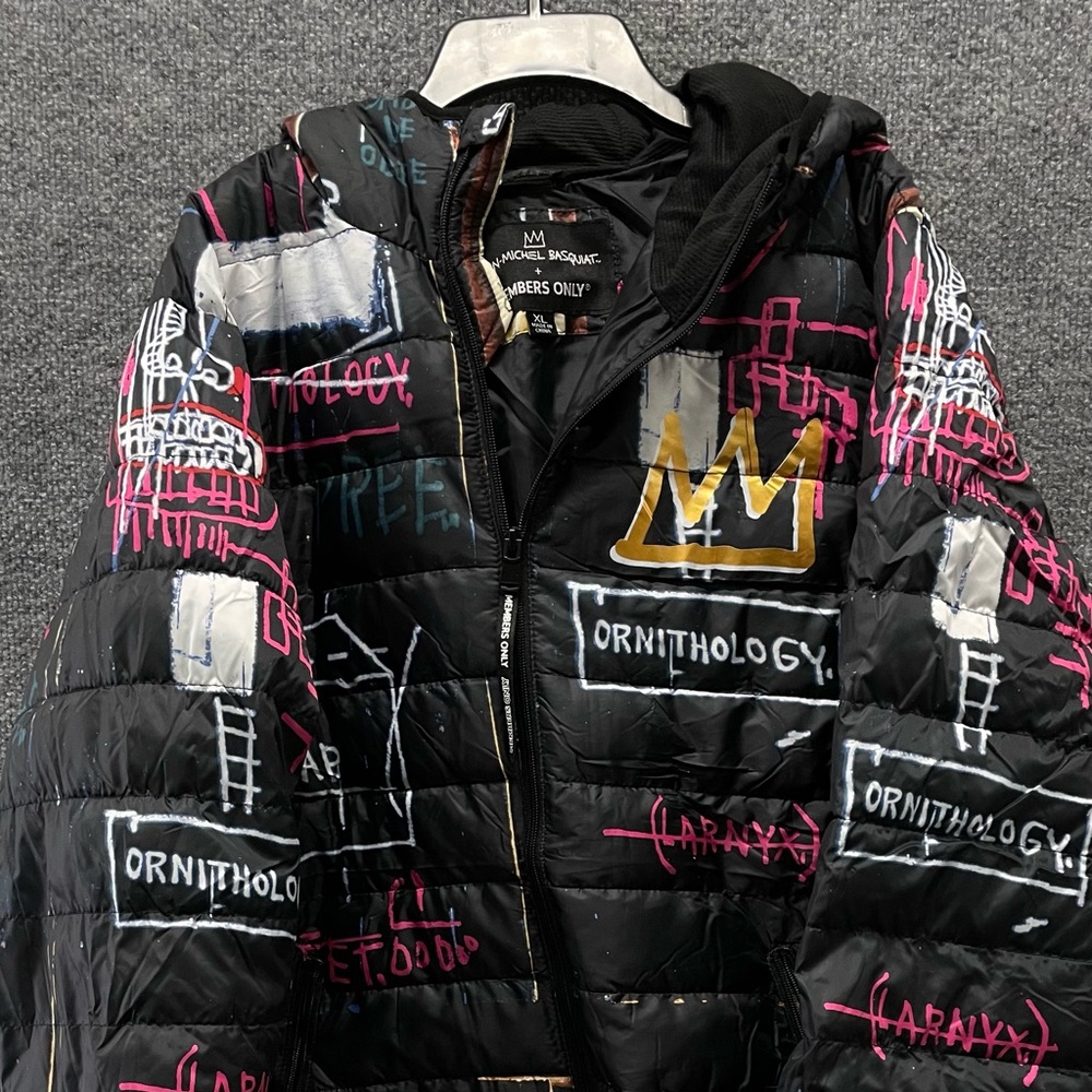 Jean-Michel Basquiat x Members Only Alchemy Puffy Jacket Mens Size XL